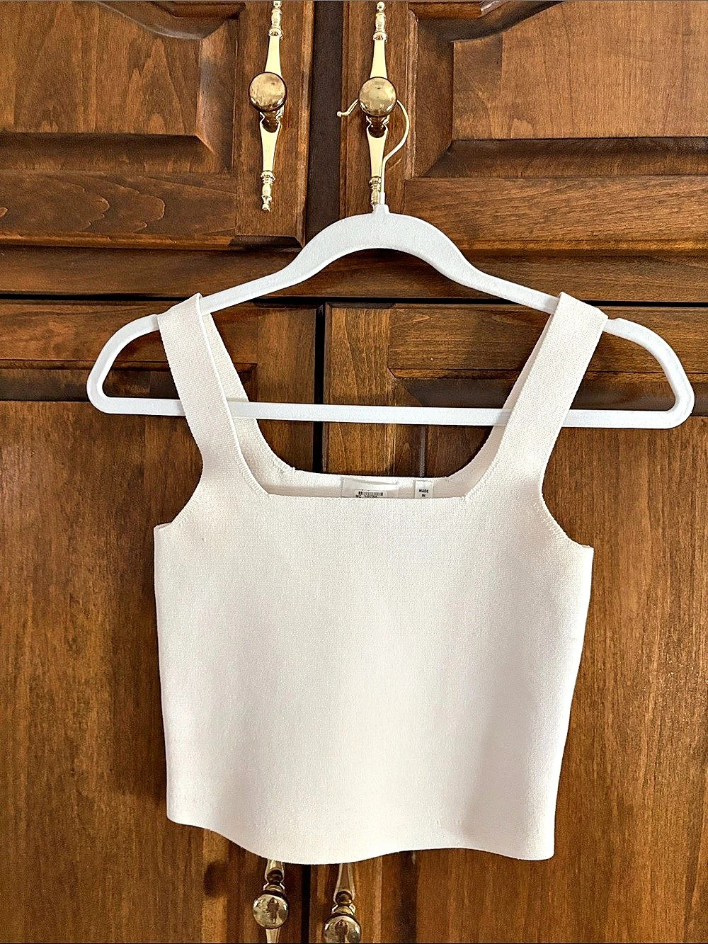 A.L.C. Square Neck Tank Top in off White Size XS